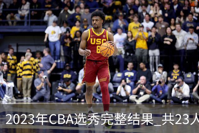 2023年CBA选秀完整结果 共23人被选中历史次高